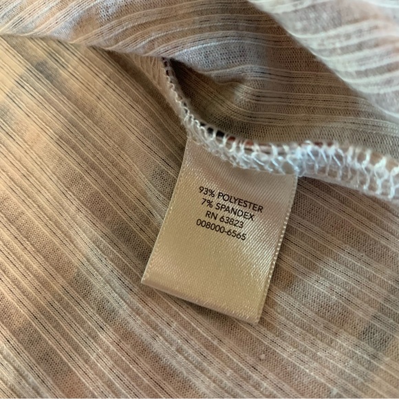 Plus Size Striped Brown, Beige and White Top - 1X - Picture 9 of 14